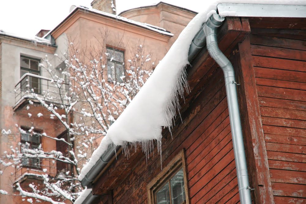 Icicles on a roof
